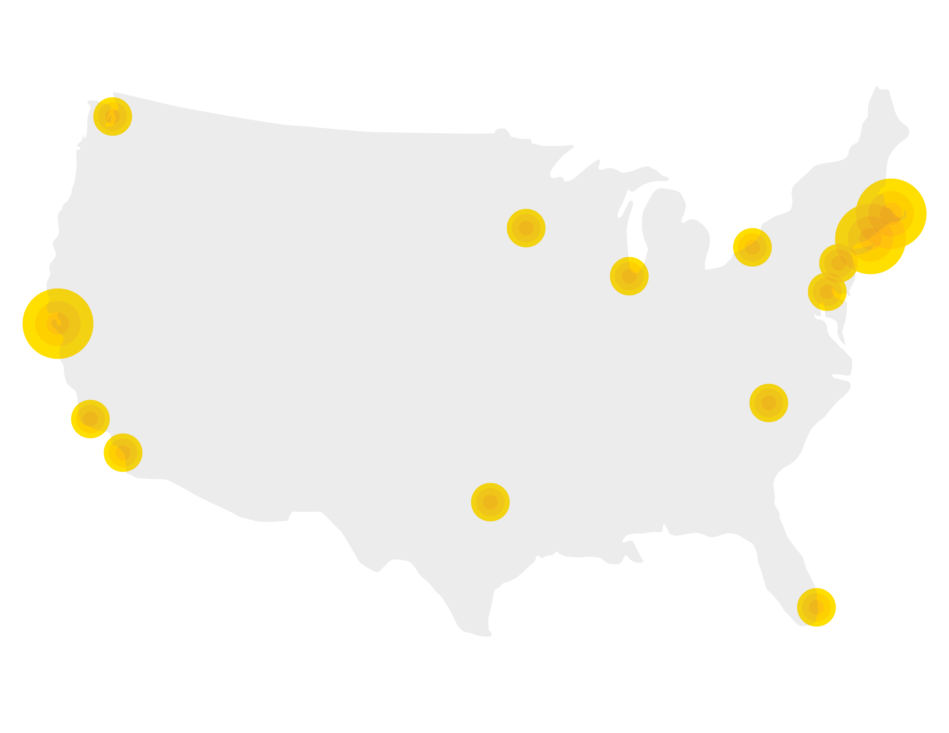 Map of United States BioTech areas