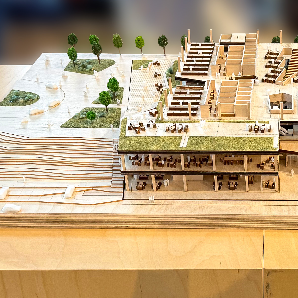 Flad's Model of New LSU Health Shreveport Research Expansion Project Exhibiting at Seattle Architecture Foundation